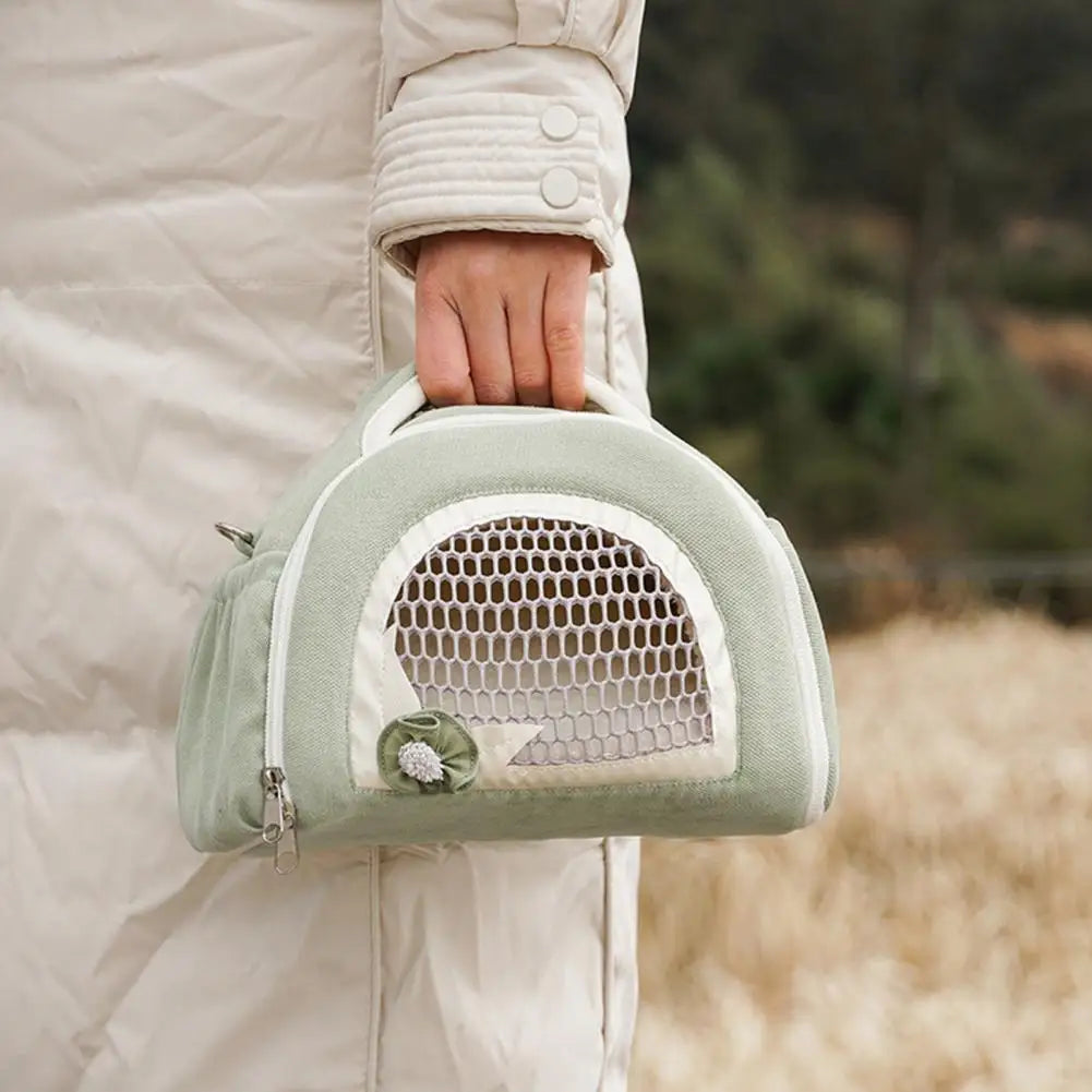 Pet Transport Bag Breathable Pet Carrier Bag for Hamsters Guinea Pigs Rabbits Comfortable Travel Tote for Small Pets for Sugar