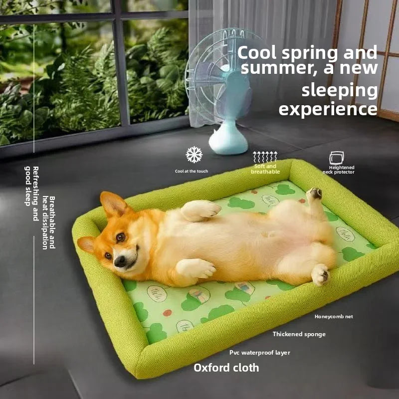 Cooling Puppy Bed Summer Dog Supplies Mat Accessory for Small Breeds Dogs Medium Pet Large Beds Sofa Blanket Baskets Fluffy Cats
