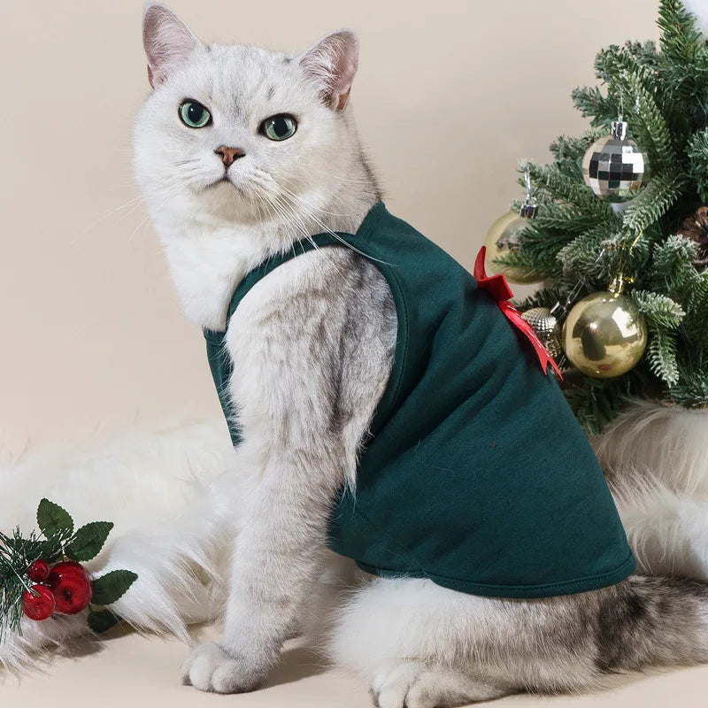 Pet Christmas Plaid Dress Cat Halloween Veil Dress Dog Christmas Clothes Dog Dresses for Small Dogs Puppy