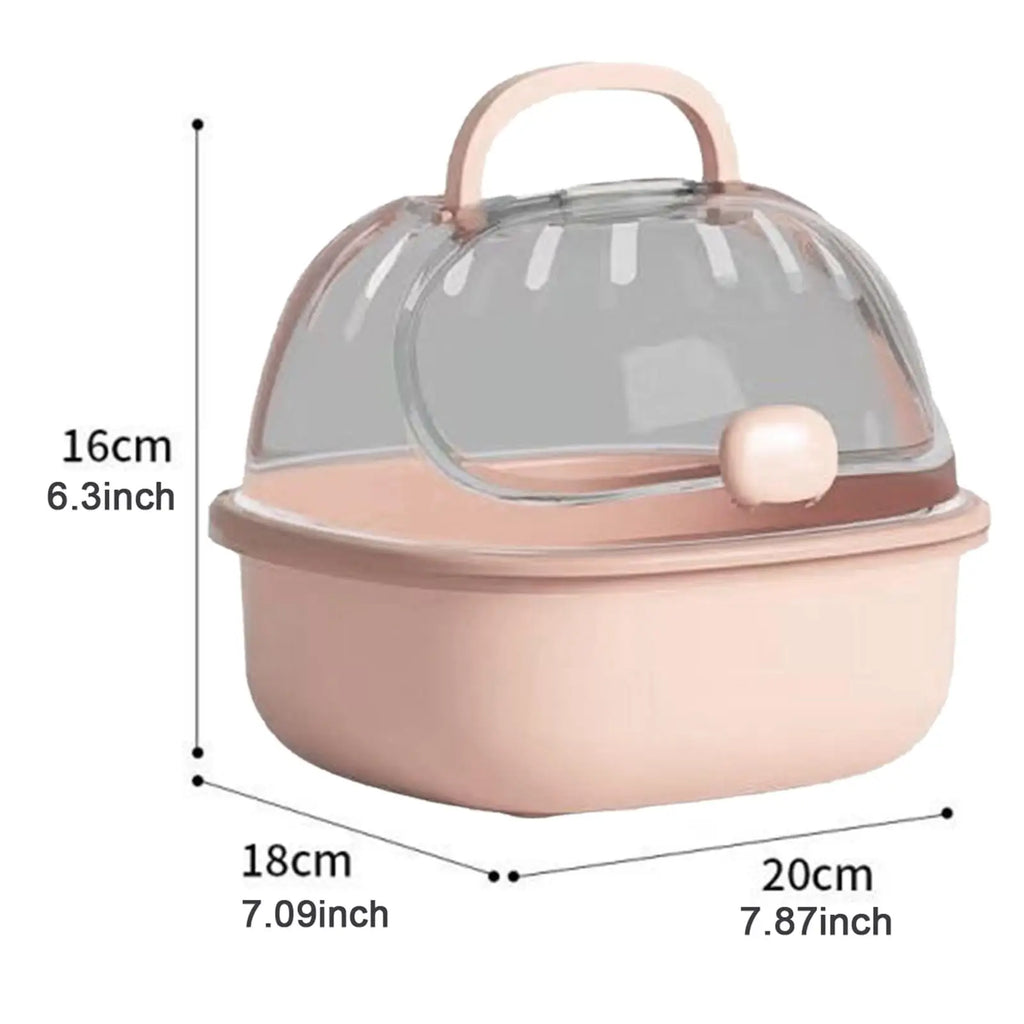 Hamster Travel Carrier Cage Travel Breathable Small Animal Carry Case for Chinchilla Hedgehog Vacation Small Animals Squirrel