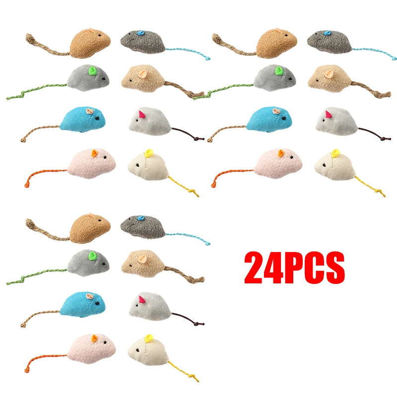 Simulation Mouse Cat Toy Bite Resistance Plush Mouse Cat Scratch Interactive Mouse Rattle Cat Mouse Toys Also Prefilled Catnip