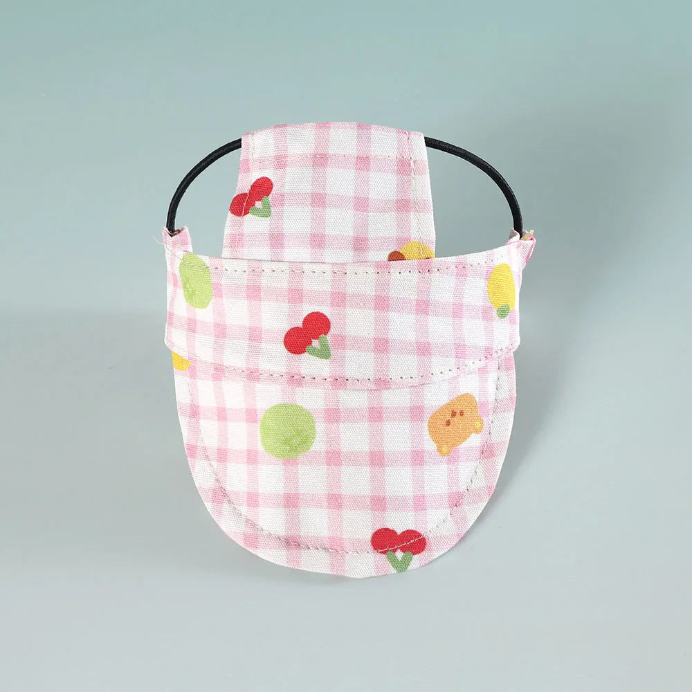 Dog Hat with Ear Holes Adjustable Denim Dog Sun Protection Hat Outdoor Baseball Cap for Dogs Small Medium Large Pet Accessories