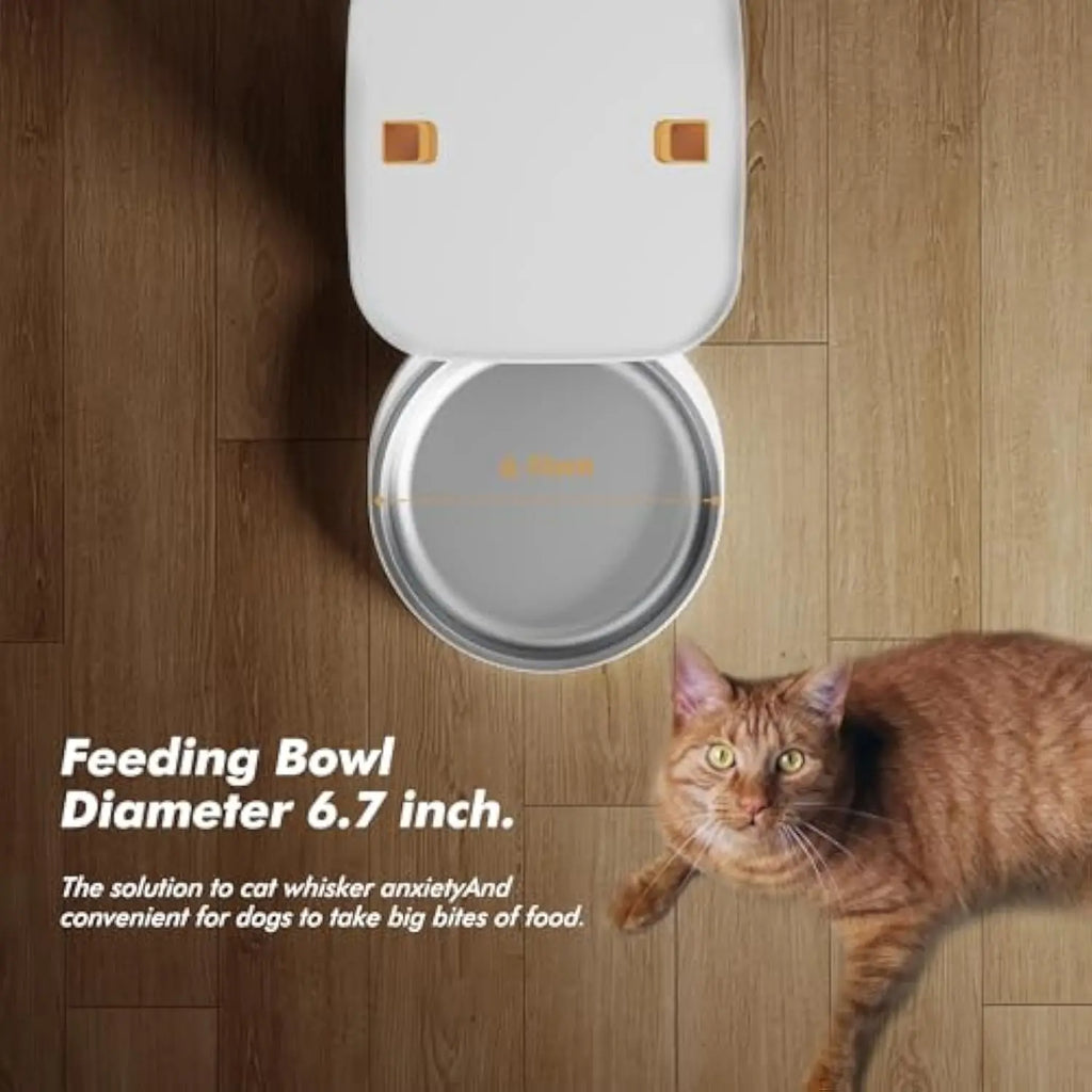 5G Automatic Cat Feeder With 1080p Camera Video WiFi Cat Food Dispenser Pet Smart Voice Recorder Remote Control Pet Auto Feeder