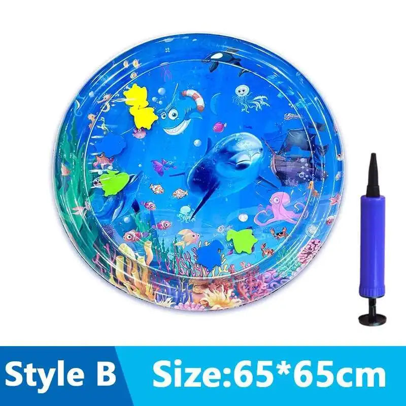 Cats Sensory Water Play Mat With Fish Thickened Inflatable Water Bed Dog Pet Play Sensory Toy Water For Pet Play Interactive Fun
