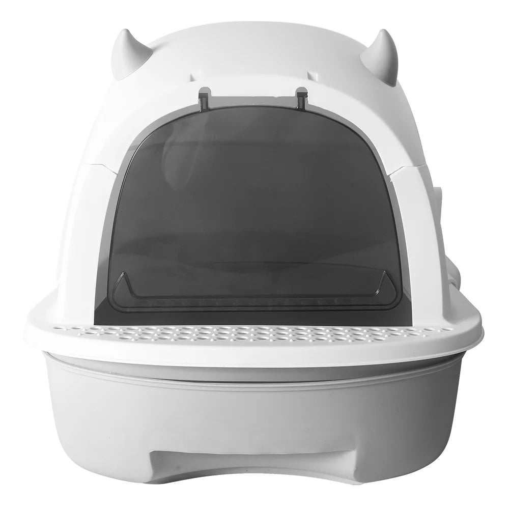 Cat litter box 51.6*41*40cm Anti-odorant Cat Litter Box Plastic Anti-Splash Cats Toilet Drawer Enclosed Pet Sandbox