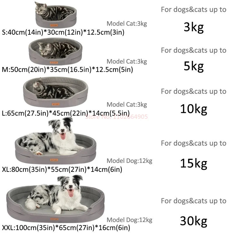 Oxford Cloth Dog Bed Mat Moisture-Proof All Year Round Universal Dog Mattress Pet Bed Bite Resistant Oxford Cloth Sponge Filling