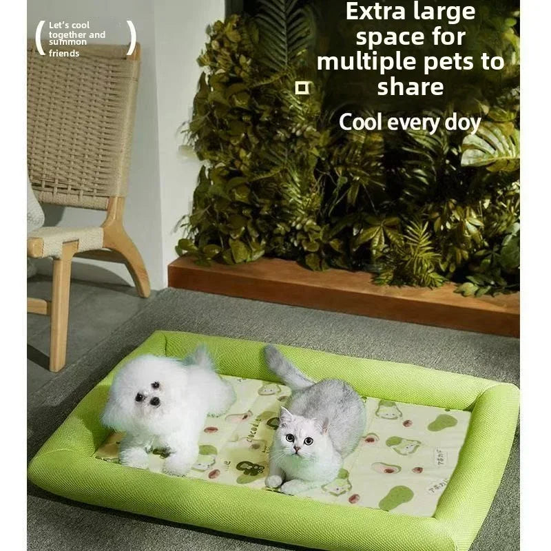 Cooling Puppy Bed Summer Dog Supplies Mat Accessory for Small Breeds Dogs Medium Pet Large Beds Sofa Blanket Baskets Fluffy Cats