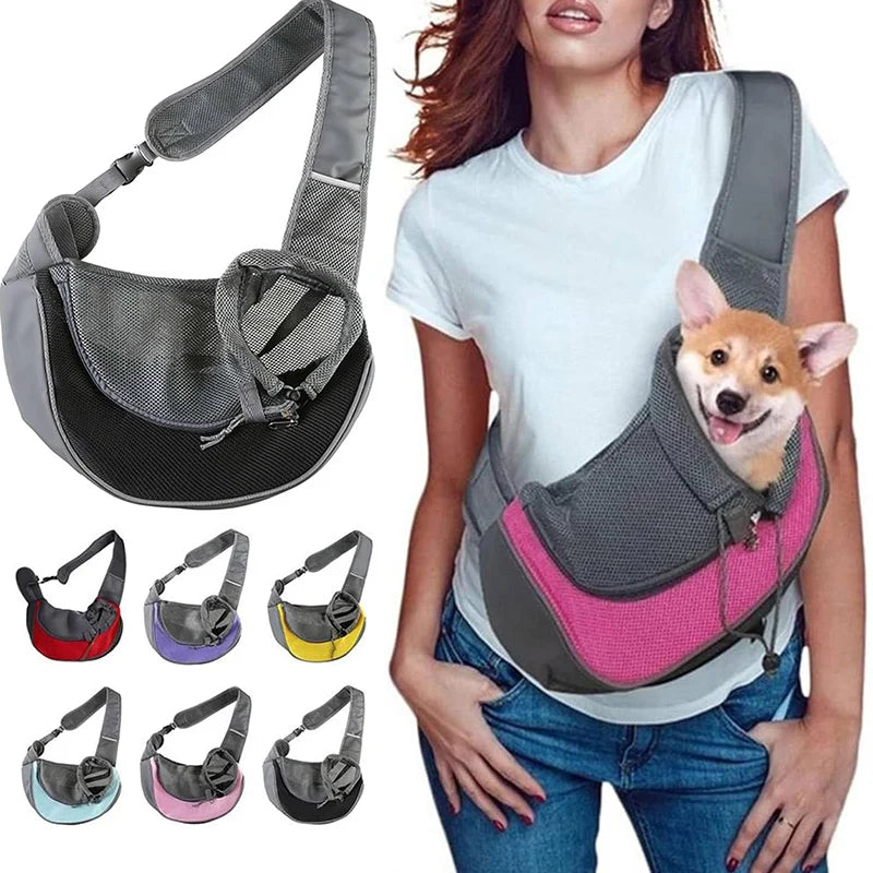 Dog Bag Pet Puppy Carrier S/L Outdoor Travel Dog Shoulder Bag Mesh Oxford Sling Handbag Tote Pouch Yorkie Chihuahua Holder