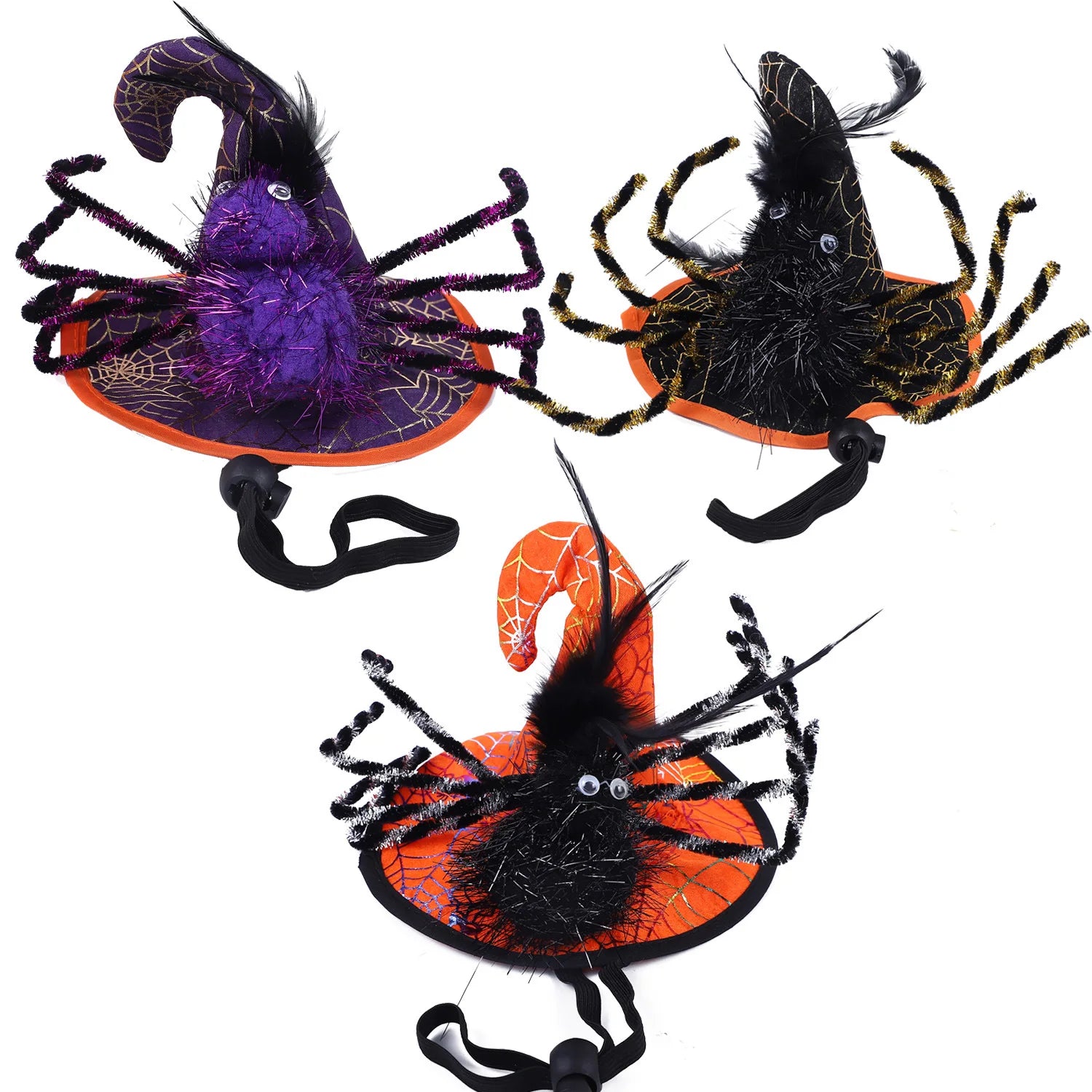 Pet Halloween Decoration Set, Pet Halloween Collar, Dog Halloween Hat, Bib