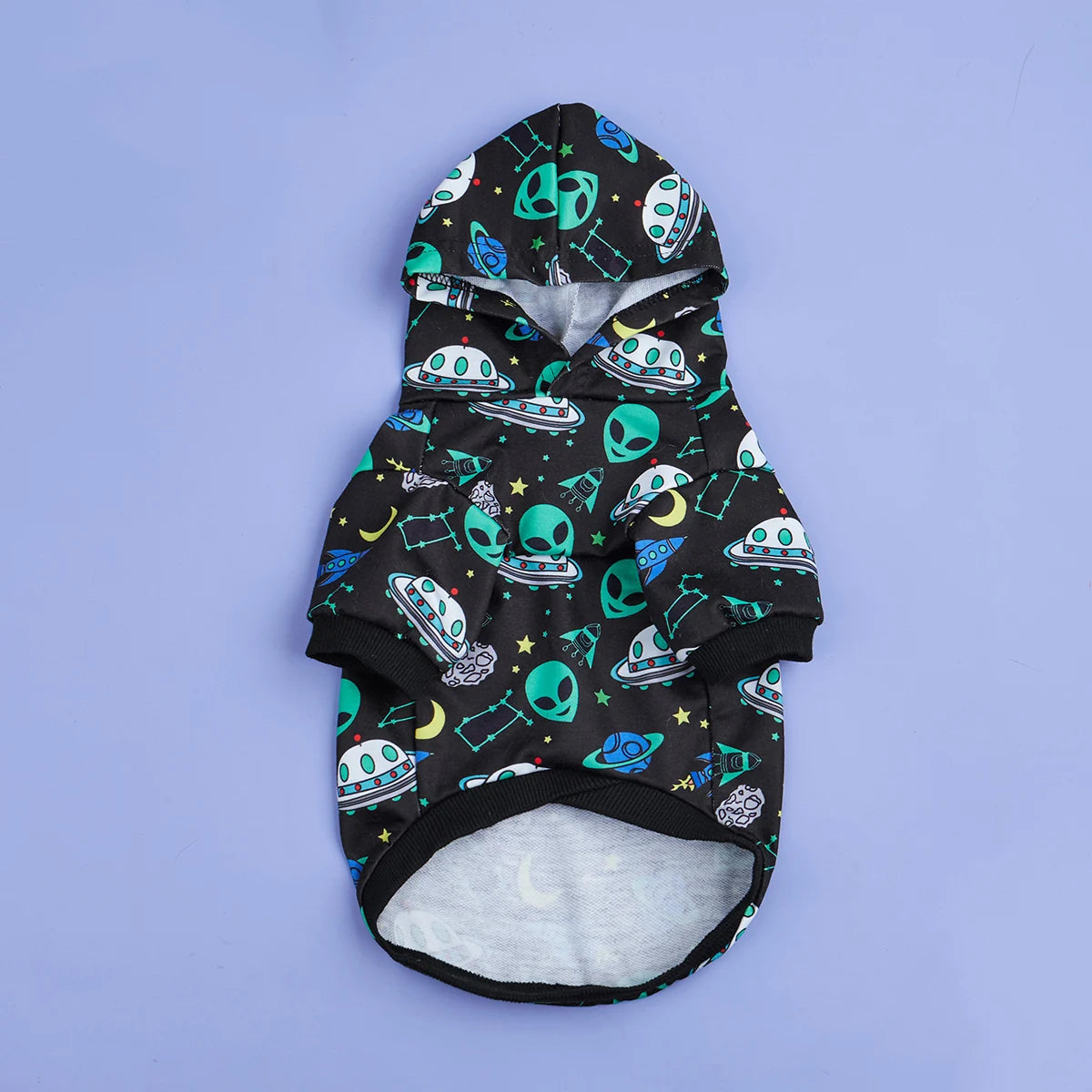 Alien Dog Hoodie Dog Warm Jacket Coat Puppy Sweatshirt Flying Saucer Christmas Halloween Dog Costume  Winter Dog Clothes Pet App