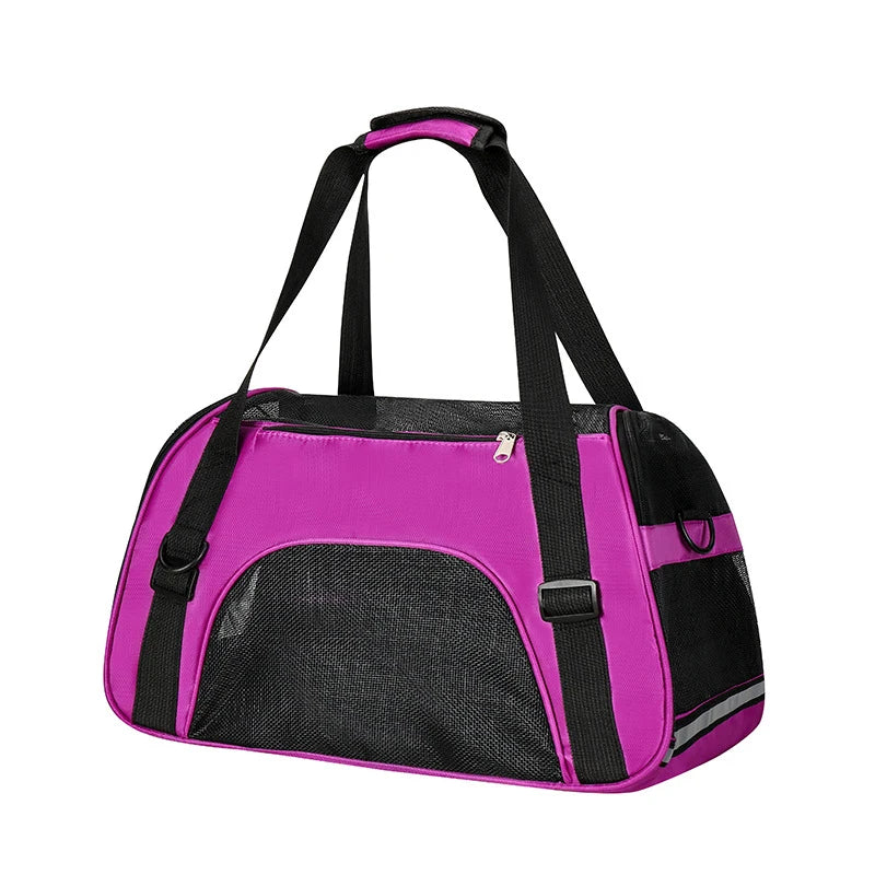Cat Dog Carrier Soft-Sided Pet Travel Carrier Breathable Mesh Small Dog Cat Outdoor Tent Carrier Outgoing Pets Handbag