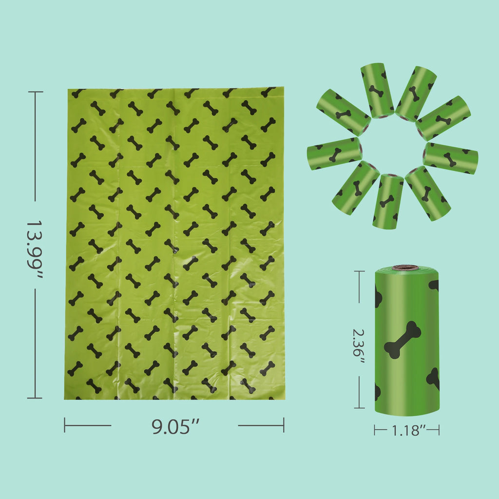 Dog Poo Bags - 540 Counts Biodegradable Poop Waste Bag Refill Rolls for Dogs Large and Leak Proof Poo Bag