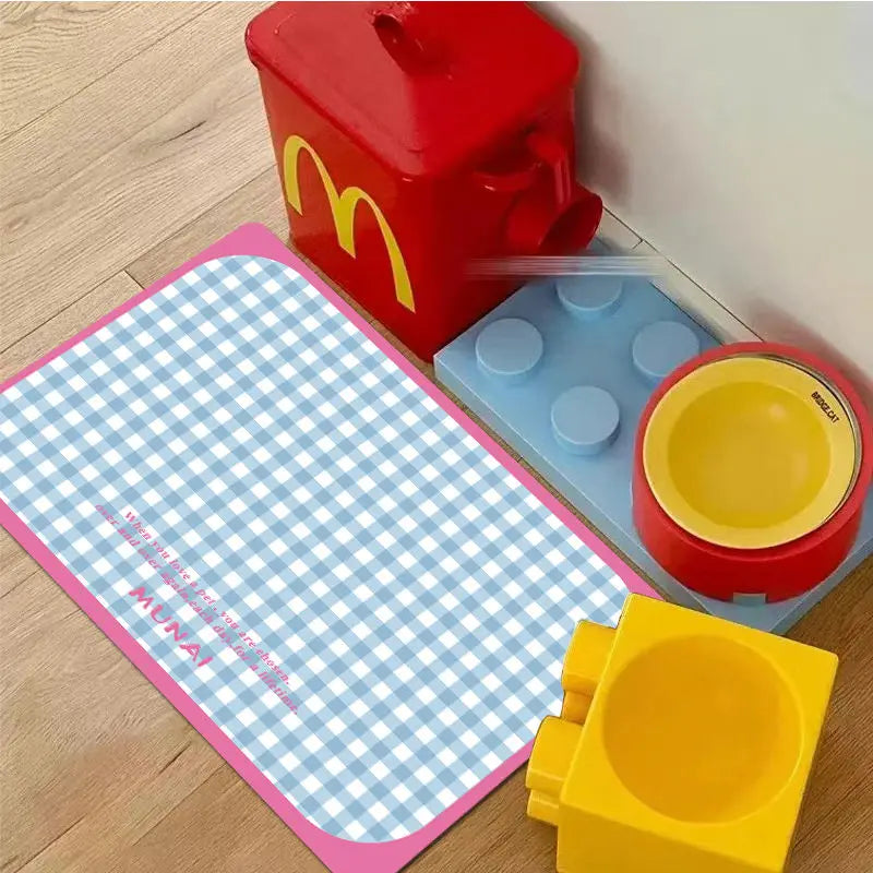 Universal Waterproof Dog  Feeding Mat Oil Proof Spill ResistantNon Slip Floor Mat Pet Food Pad  AND DOGFeeding Mat