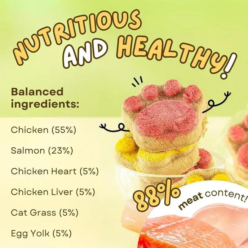 Paw Shape Cat Snack Oral Cleaning Cat Snacks Kitten Treats Paw Shape Cat Food Footprint Shaped Cat Treats Pets Supplies