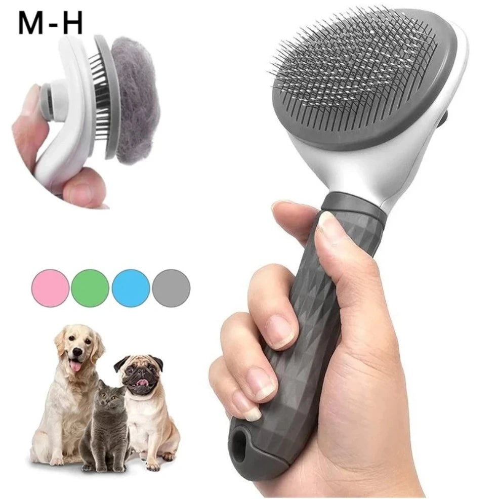 Pet Dog Brush Cat Comb Self Cleaning Pet Hair Remover Brush For Dogs Cats Grooming Tools Pets Dematting Comb Dogs Accessories