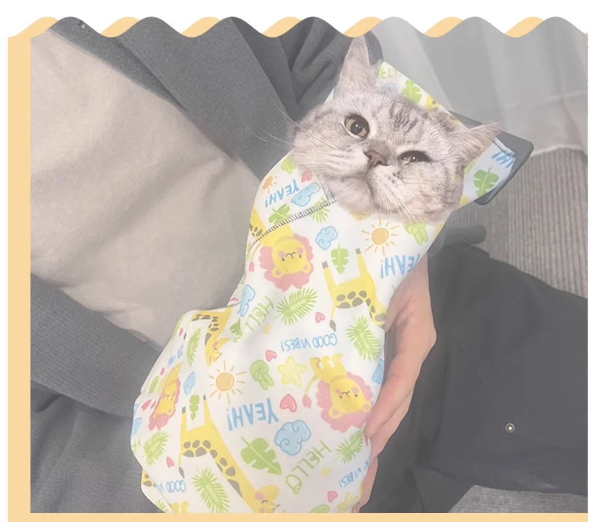 Baibu Tie Cat Fixed Magic Cloth Pet Wrapping Cat Cloth Nail Cutting Injection Anti scratch and Anti bite