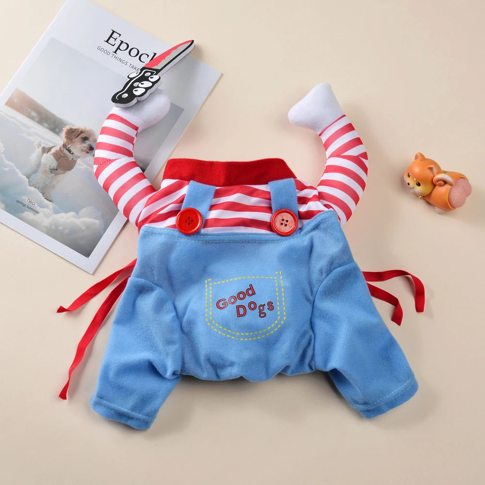 Halloween Cosplay Dog Costume For Small Medium Dogs Cats Funny Pet Party Puppy Clothes Yorkshire Chihuahua French Bulldog Coat