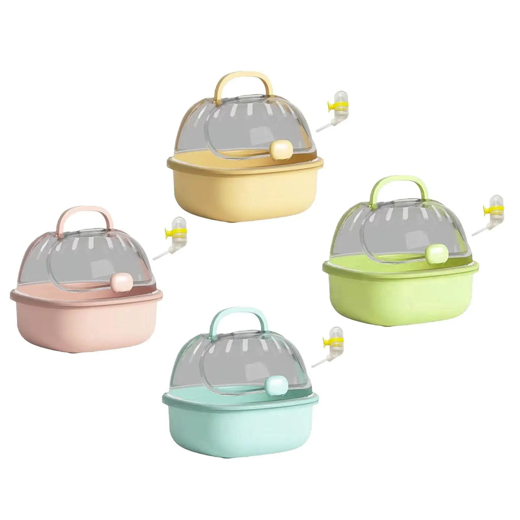 Hamster Travel Carrier Cage Travel Breathable Small Animal Carry Case for Chinchilla Hedgehog Vacation Small Animals Squirrel