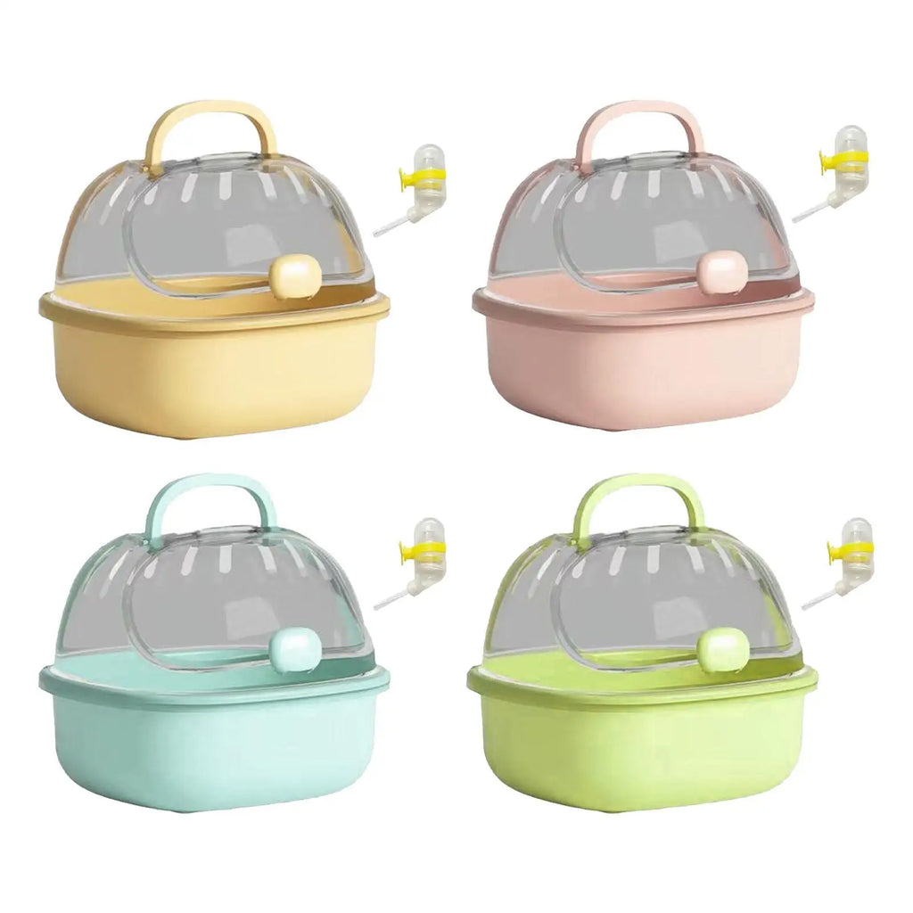 Hamster Travel Carrier Cage Travel Breathable Small Animal Carry Case for Chinchilla Hedgehog Vacation Small Animals Squirrel