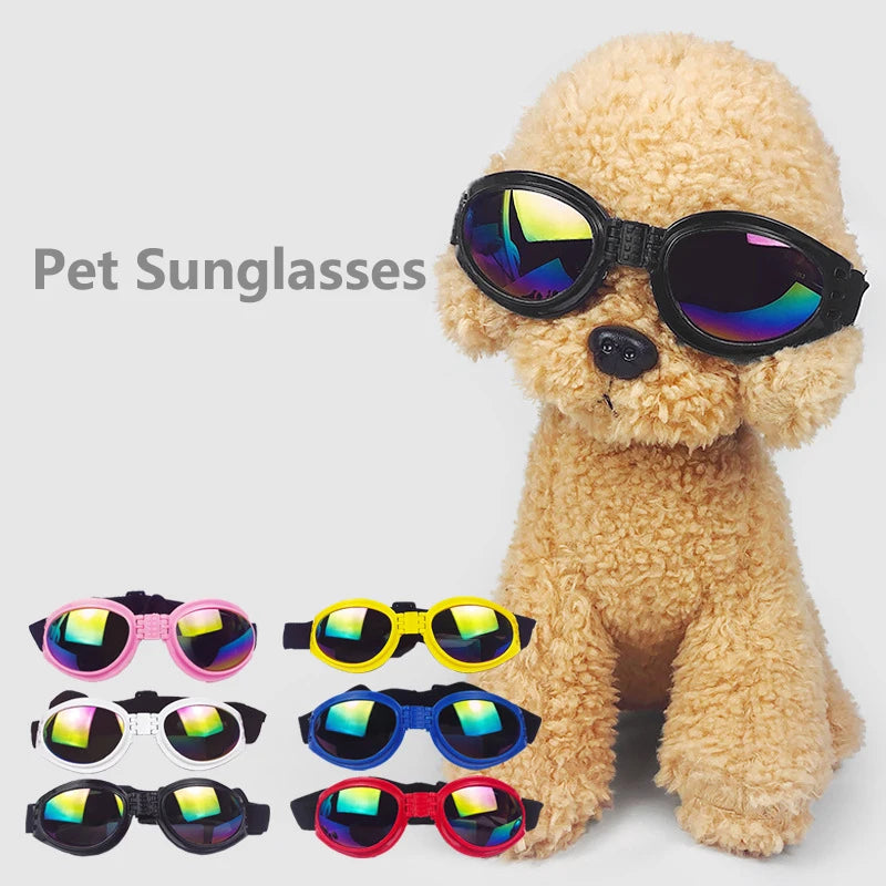 Foldable Dogs Sunglasses Prevent UV Pet Glasses Fashionable Adjustable Goggles for Cats Dogs Photo Prop Pet Accessories