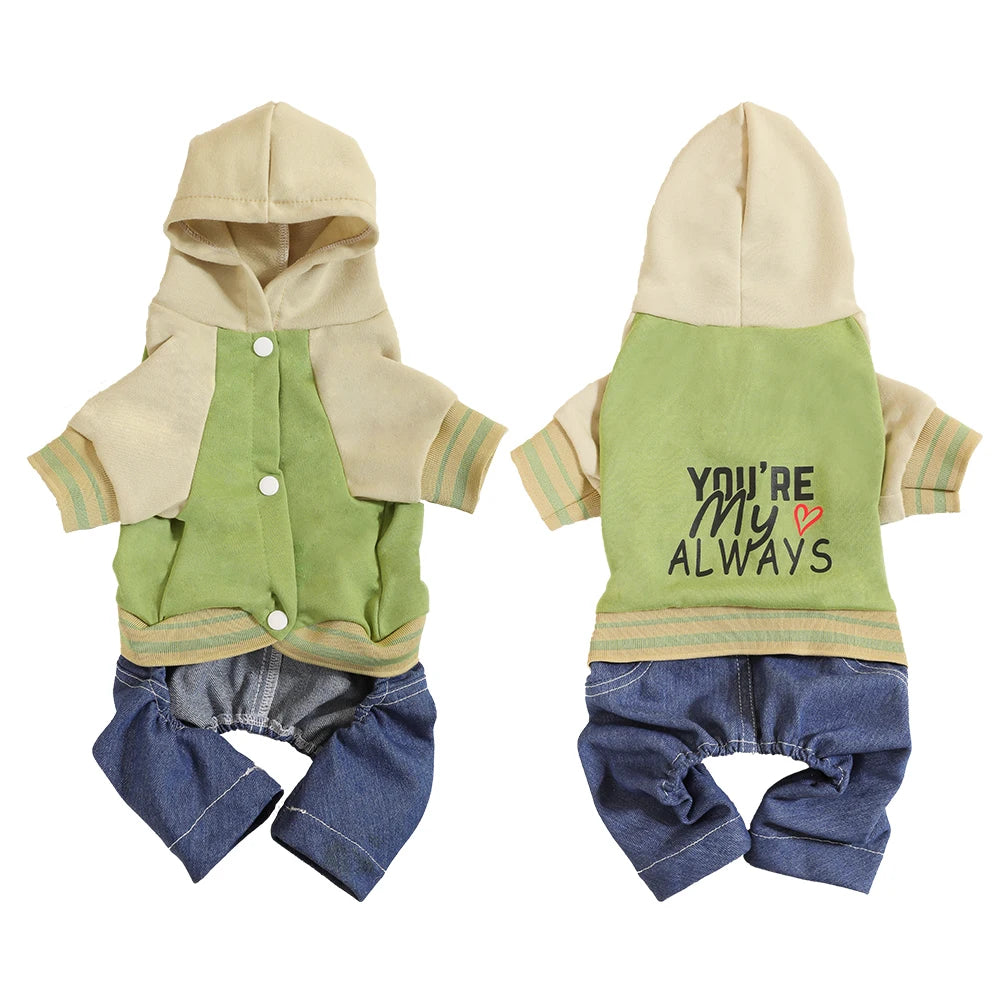 B8622 Dog Baseball Uniform Small and Medium Dog Clothes Spring and Autumn Puppy Four-Legged Clothes Schnauzer Bichon Frize