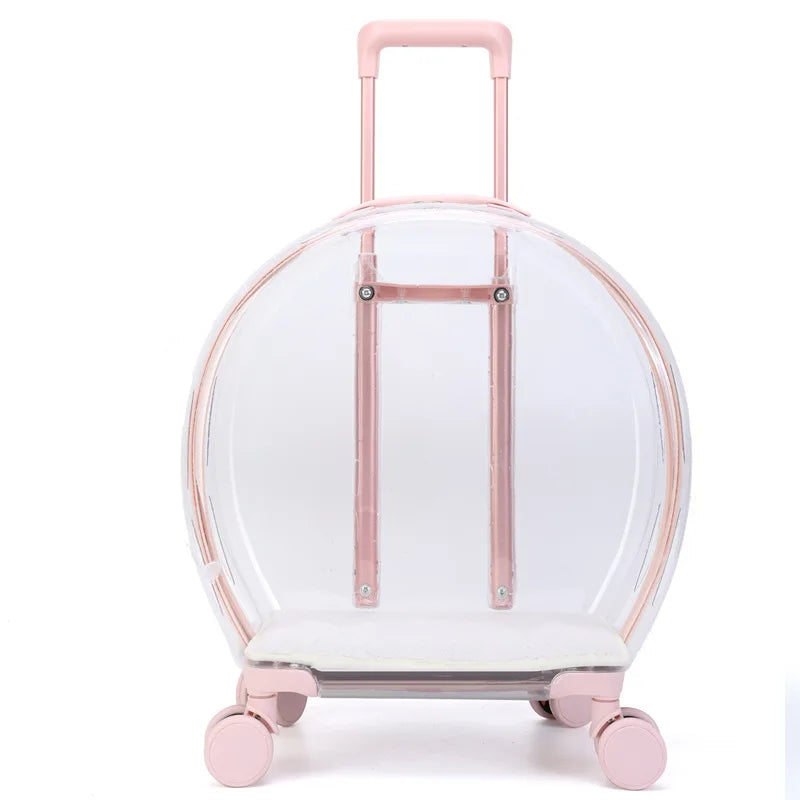 Transparent Pet Suitcase Large Capacity Dog Travel Suitcase Outdoor Portable Bubble Box Pet Aviation Box Small Cat Bag