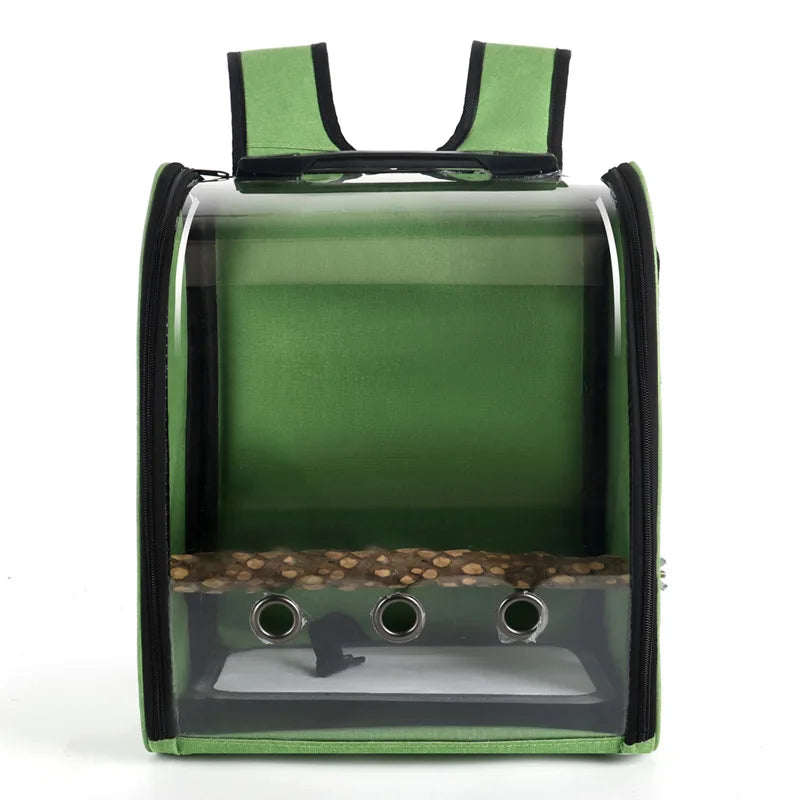 Transparent Pet Transport Carrying Carrier Bag, Pet Space Capsule, Bird Backpack for Parrots, High Quality Travel Window