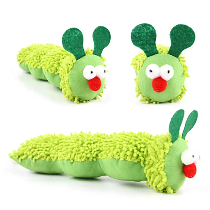 Pet plush toys cat self entertainment toys bite resistant and wear-resistant caterpillar toys suitable for cats to play with