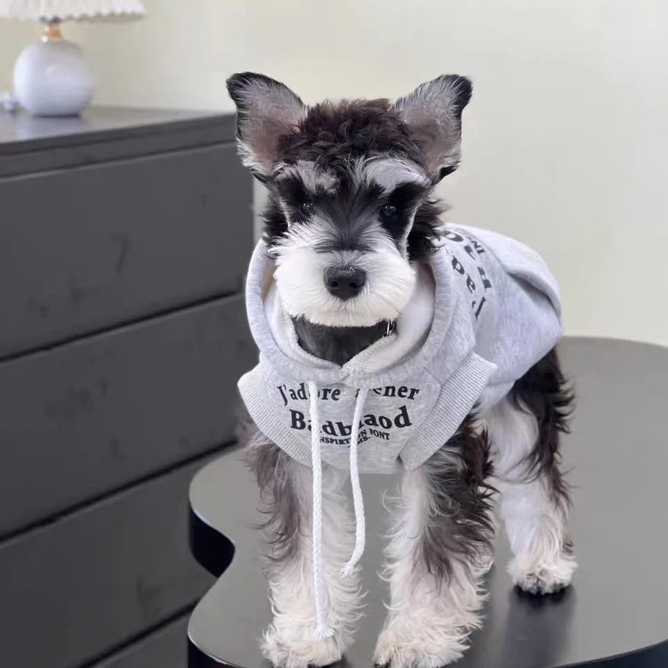 Autumn and winter fleece hooded sweatshirt puppy new winter warm clothes