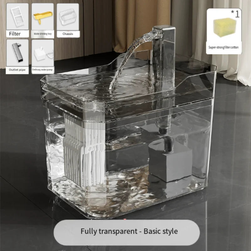 2025 New Cat Automatic Water Dispenser Drinking circulating filters flowing water intelligent pet automatic water dispenser