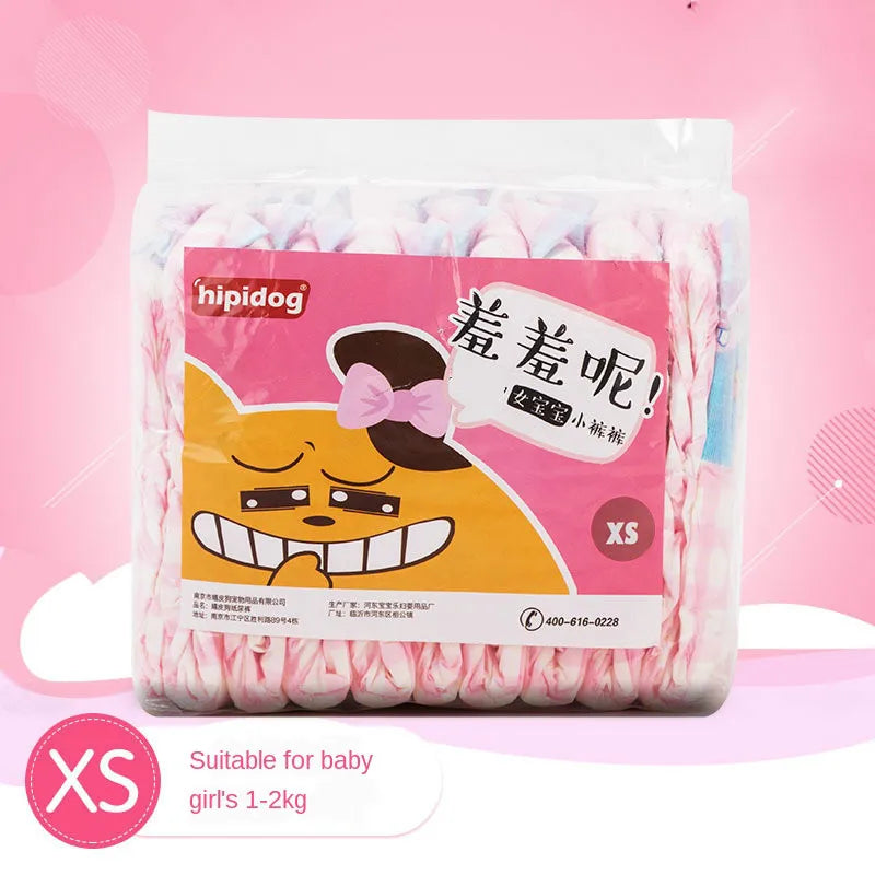 10PCS/pack Super Absorption Physiological Pants Dog Diapers for Dogs Pet  Disposable Leakproof Nappies Small Puppy Male Dog