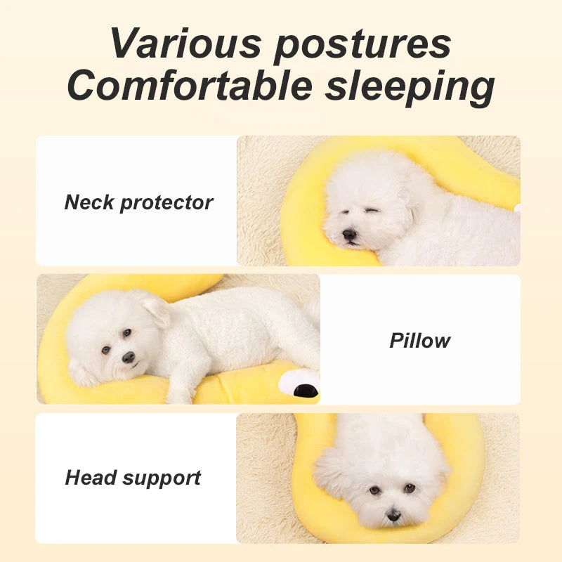 1 pc Pet Little Pillow U-Shaped Neck Protector Deep Sleep for Puppy Kitten Pillow Dog Cat Headrest Sleeping Pillow Pet Supplies