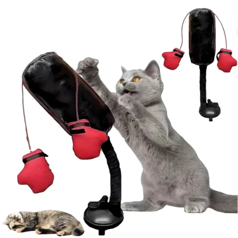New Interesting Cat Boxing Toys New Pet Interactive Kitten Toys Punching Bag Cats Relieve Boredom Punching Bag Play Gym Toys