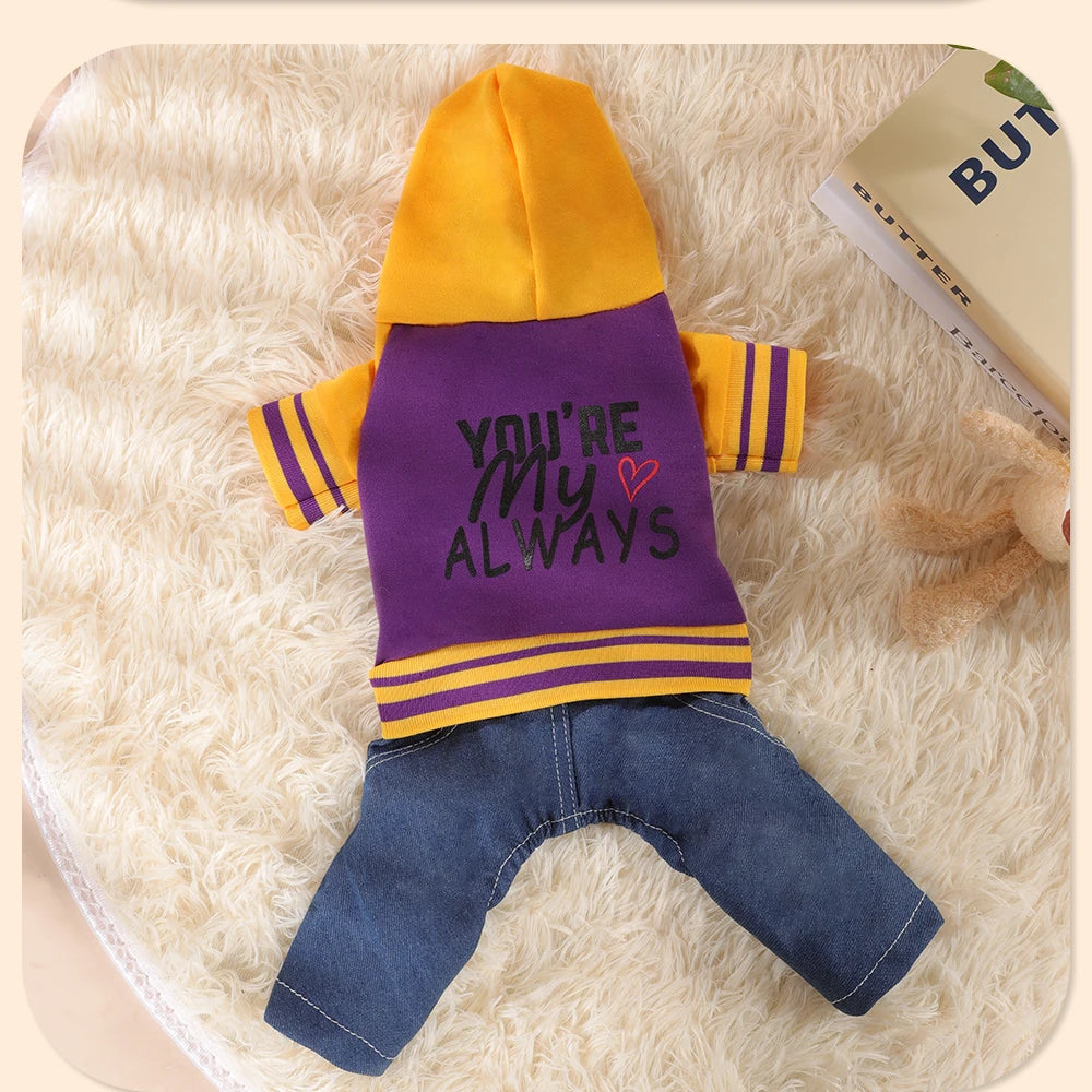 B8622 Dog Baseball Uniform Small and Medium Dog Clothes Spring and Autumn Puppy Four-Legged Clothes Schnauzer Bichon Frize