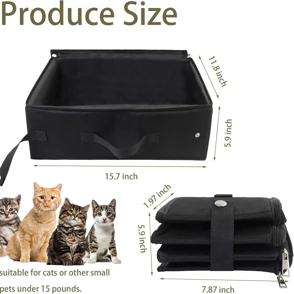 Foldable Outdoor Cat Sandboxes Portable Self-Cleaning Cat Litter Box For Travel Covered Pet Toilet Waterproof Bathroom For Pet