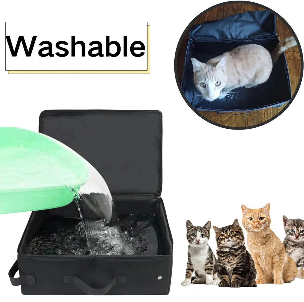 Foldable Outdoor Cat Sandboxes Portable Self-Cleaning Cat Litter Box For Travel Covered Pet Toilet Waterproof Bathroom For Pet