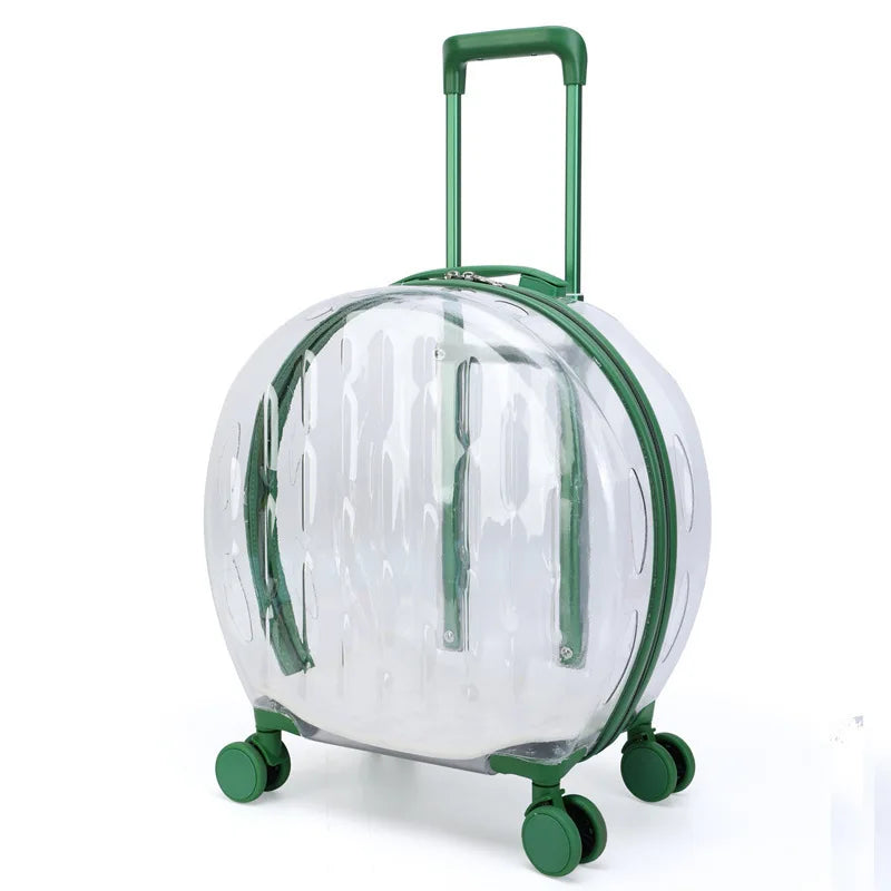 Transparent Pet Suitcase Large Capacity Dog Travel Suitcase Outdoor Portable Bubble Box Pet Aviation Box Small Cat Bag