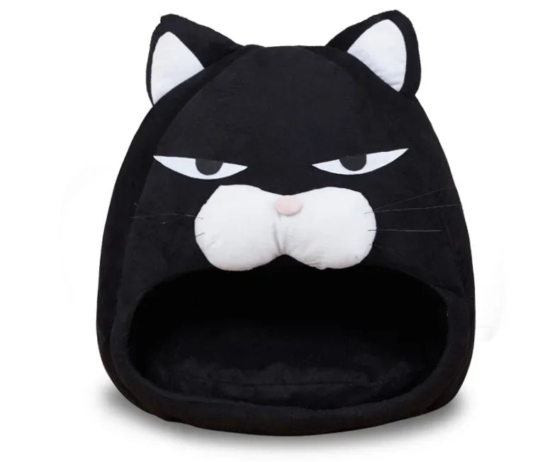 Warm Black Cat Shape House/Bed For Cats Bed Cushion Sleeping Bag Puppy bed Mat Cat Accessories Pet dog Bed Kennel Cama Gato