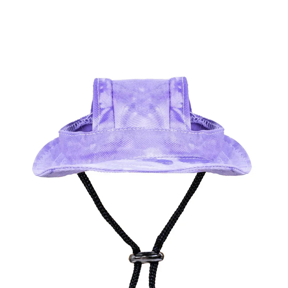 Small Dog Cat Hats Cat Cowboy Hat with Ear Holes Tiny Pet Birthday Party Costume Cat Headwear Puppy Dog Kitten Hat Chihuahua Cap