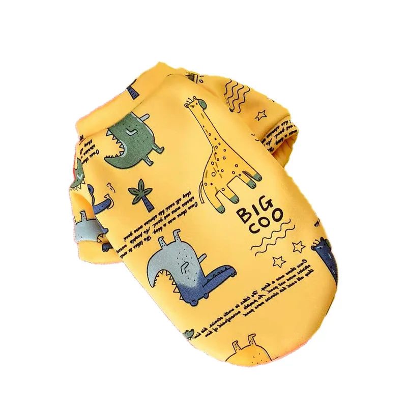 Christmas Dog Clothes Winter Warm Pet Coat Puppy Sweatshirt for Small Large Dogs Pomeranian Bulldog Cartoon Print Clothing