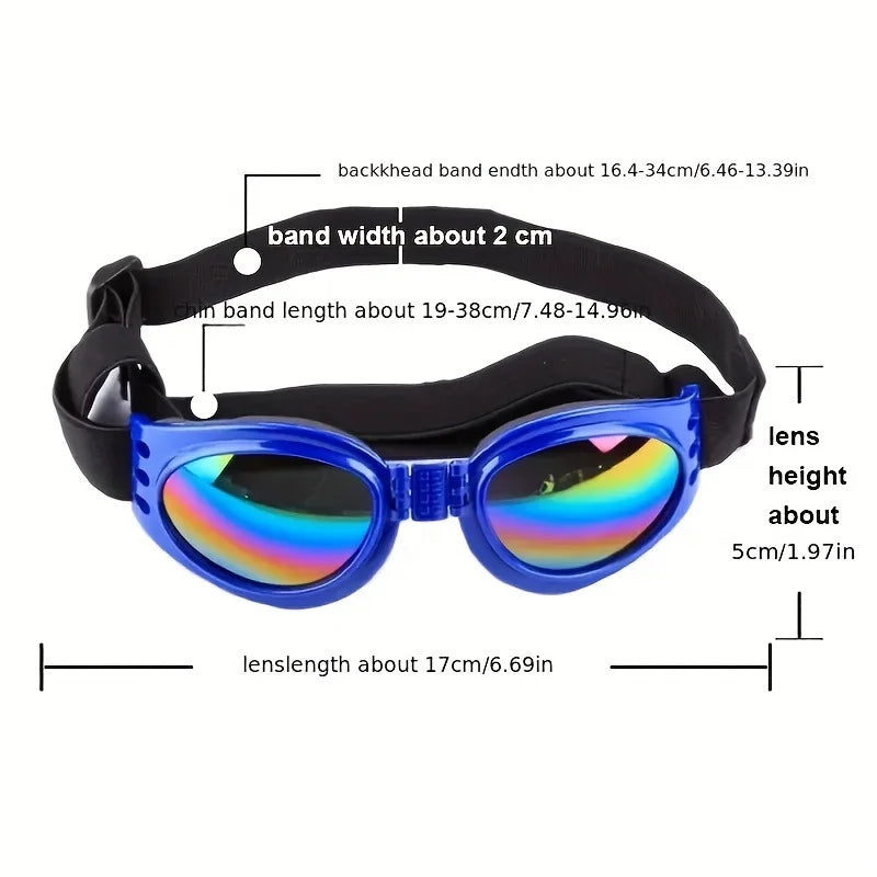 Foldable Dogs Sunglasses Prevent UV Pet Glasses Fashionable Adjustable Goggles for Cats Dogs Photo Prop Pet Accessories
