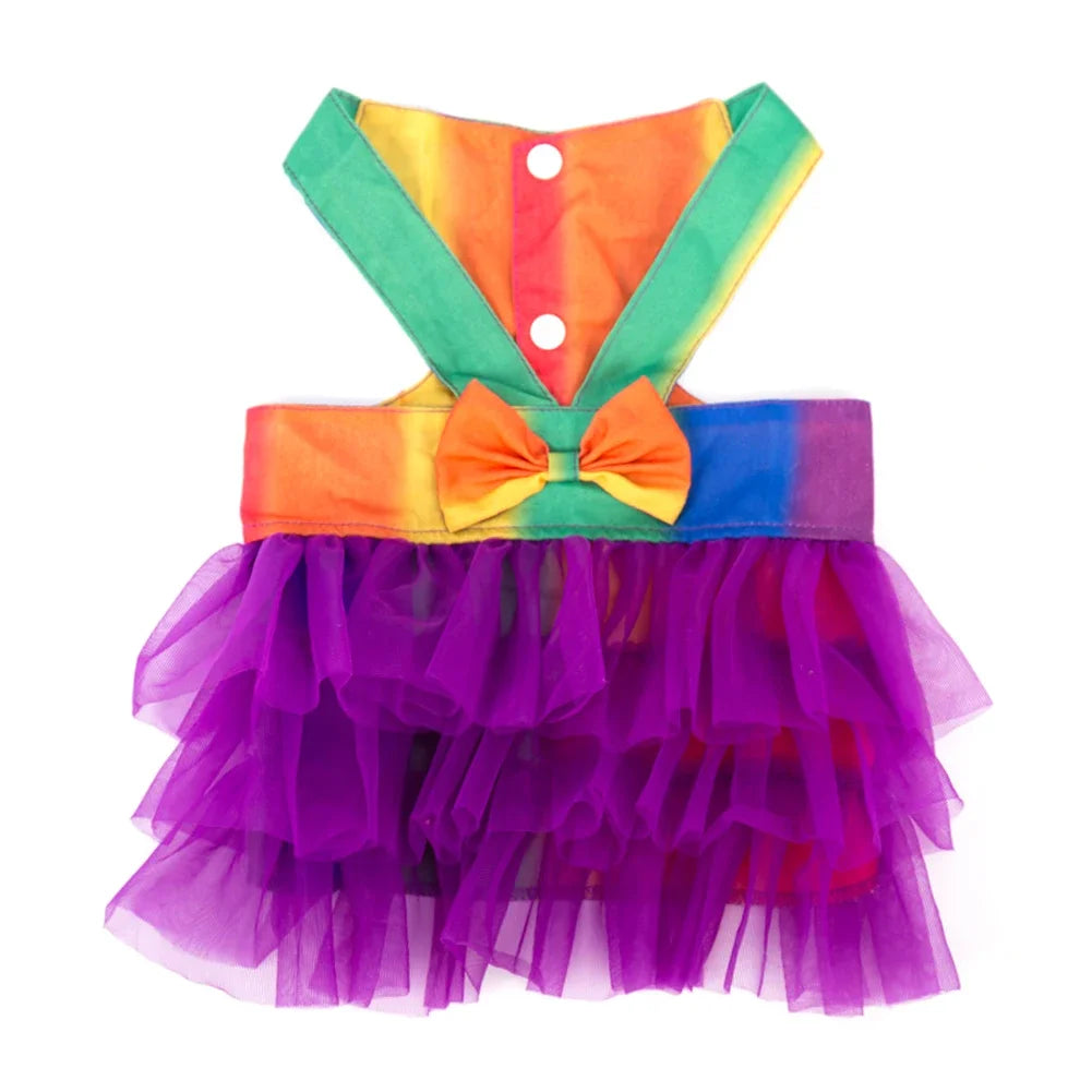 Pet Supplies Soft  Dog Lace Dress Breathable Comfortable Dog Princess Dress with Bowknot Pet Dress York