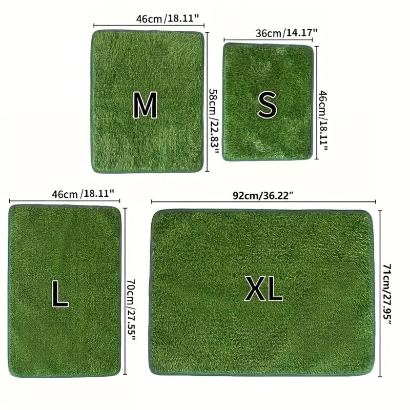 Premium Washable Dog Training Mat-Indoor/Outdoor Grass Trimmer，Convenient for potty training and odor control